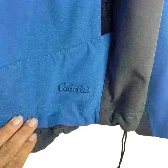 Cabelas Blue/gray fleece lined,rain resistant, wind block, medium weight SZ-XL - Picture 4 of 8